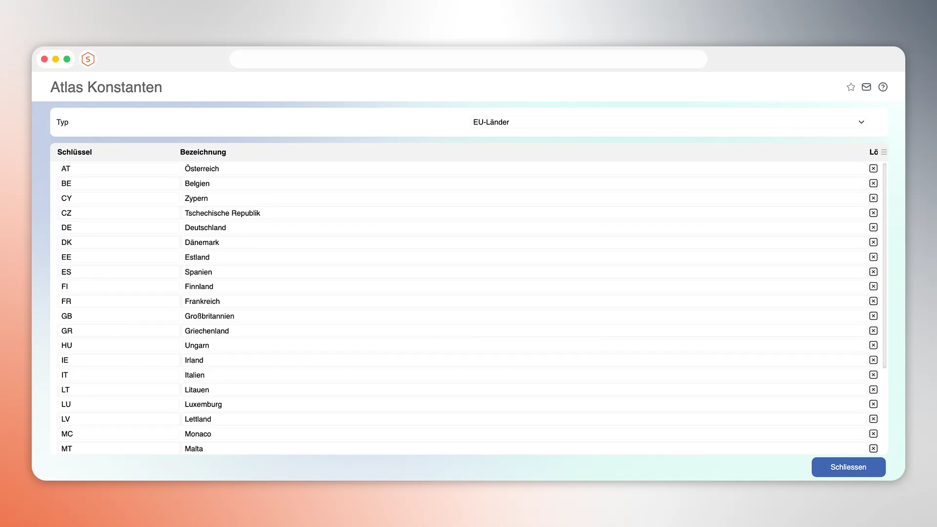 Mietlizenz mf.ERP Modul ATLAS Ausfuhr