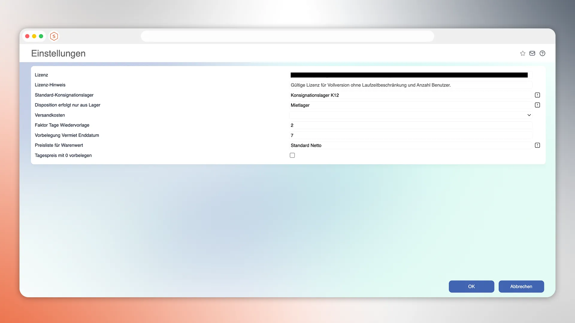 Mietlizenz mf.ERP Modul Bemusterung