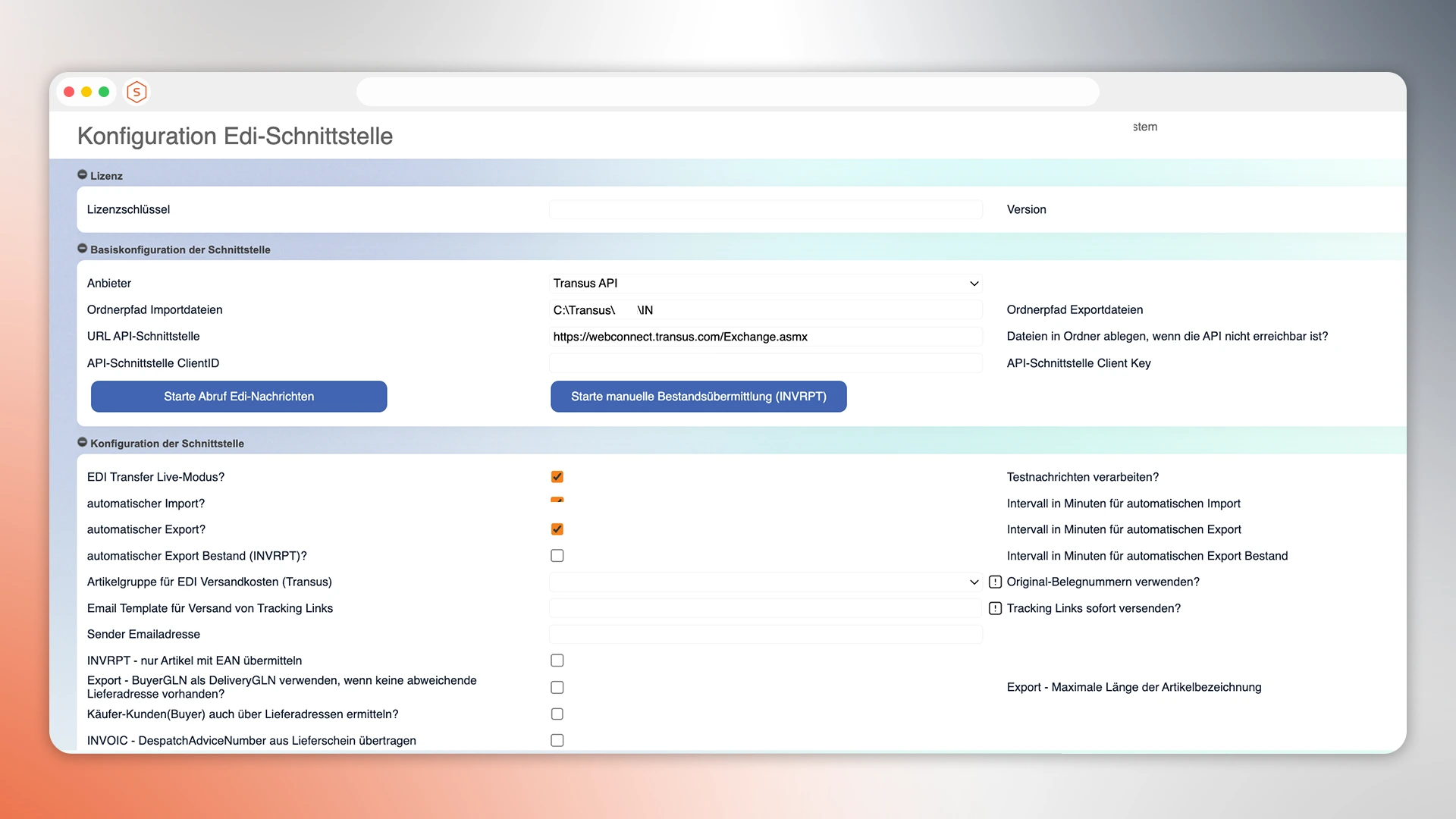 EDI Schnittstelle (EDIFACT)