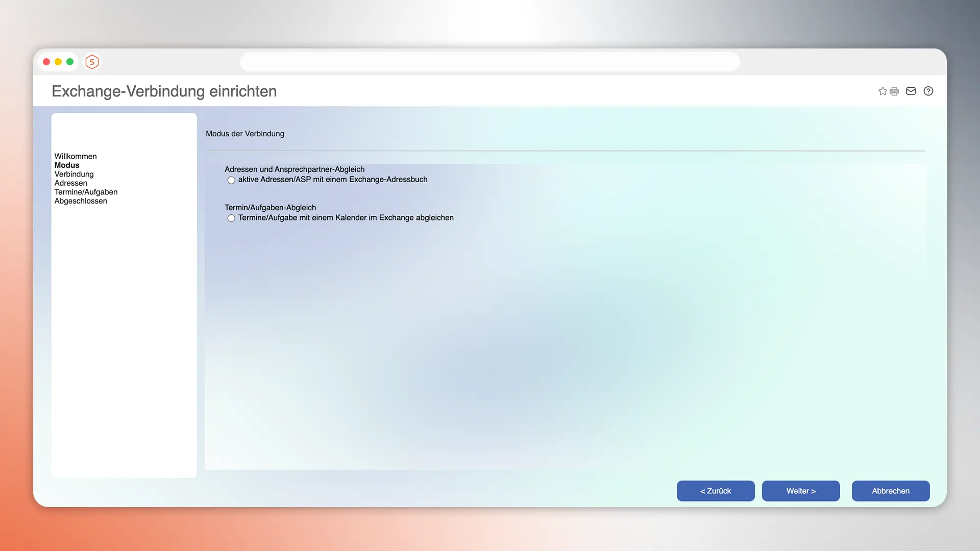 Mietlizenz mf.CRM Exchange Synchronisierung