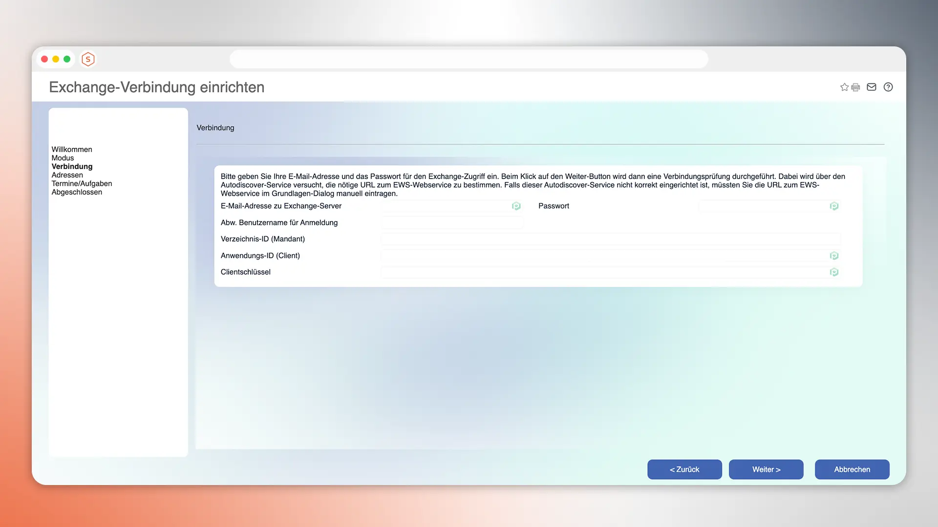 Mietlizenz mf.CRM Exchange Synchronisierung