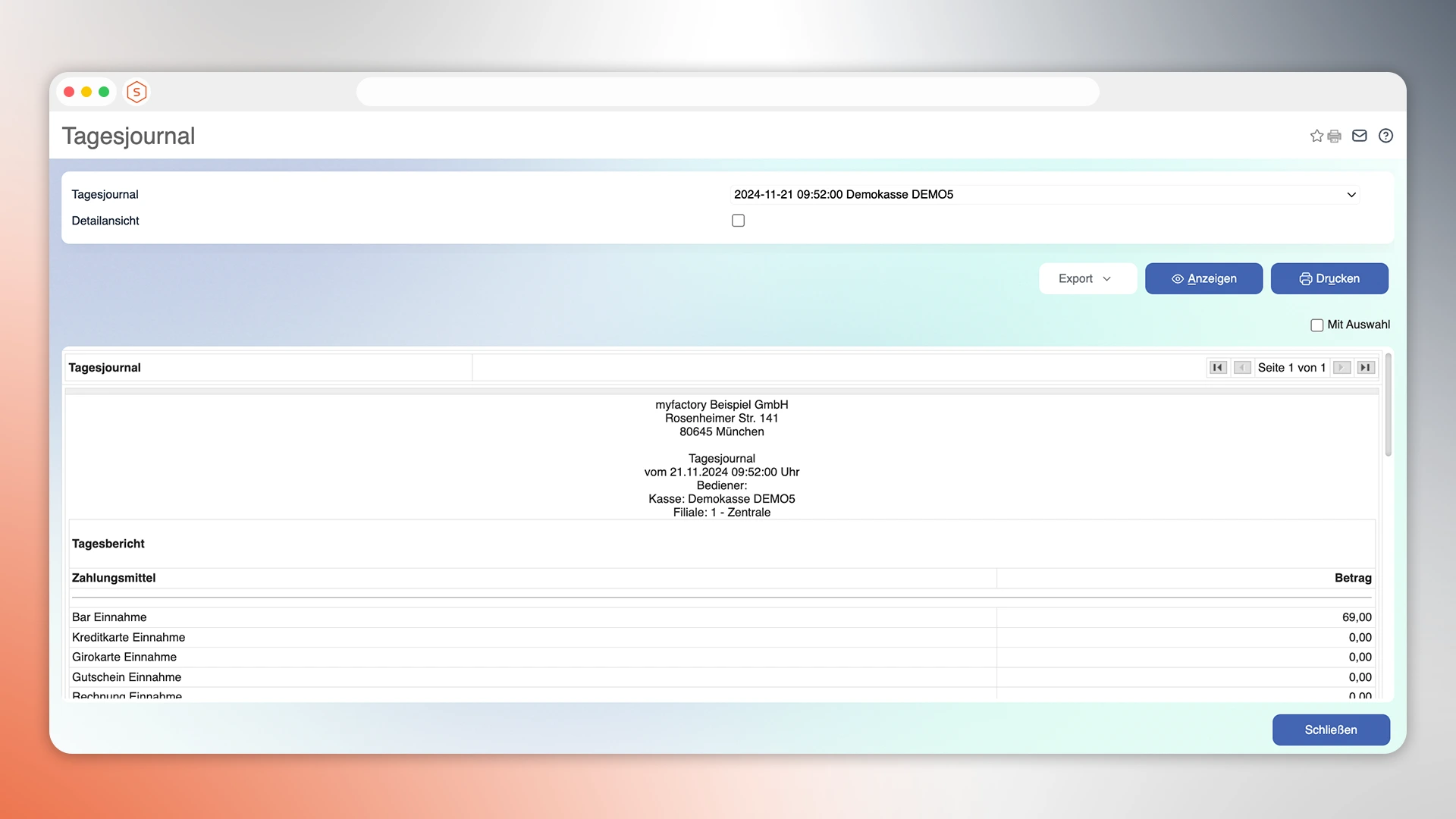 Mietlizenz ERP myfactory.POS (Kasse) Version Seiwert