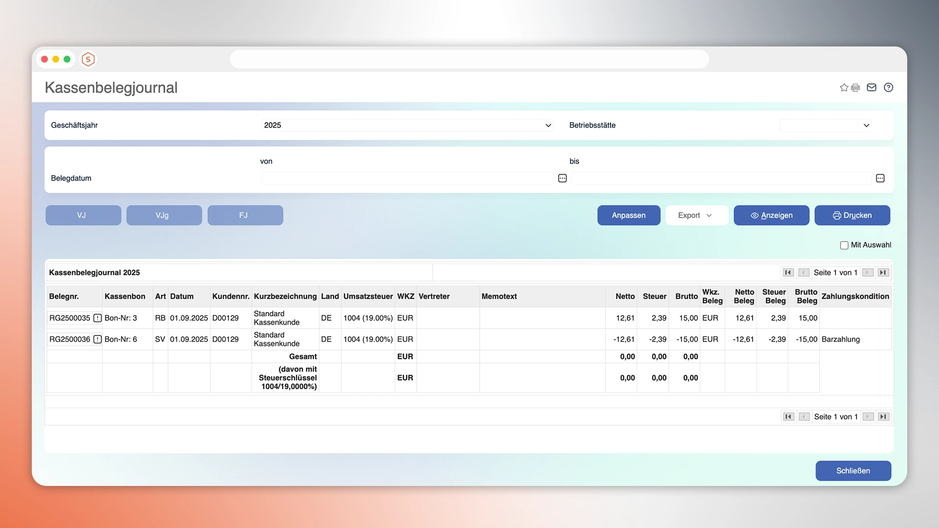 Mietlizenz ERP myfactory.POS (Kasse) Version Seiwert