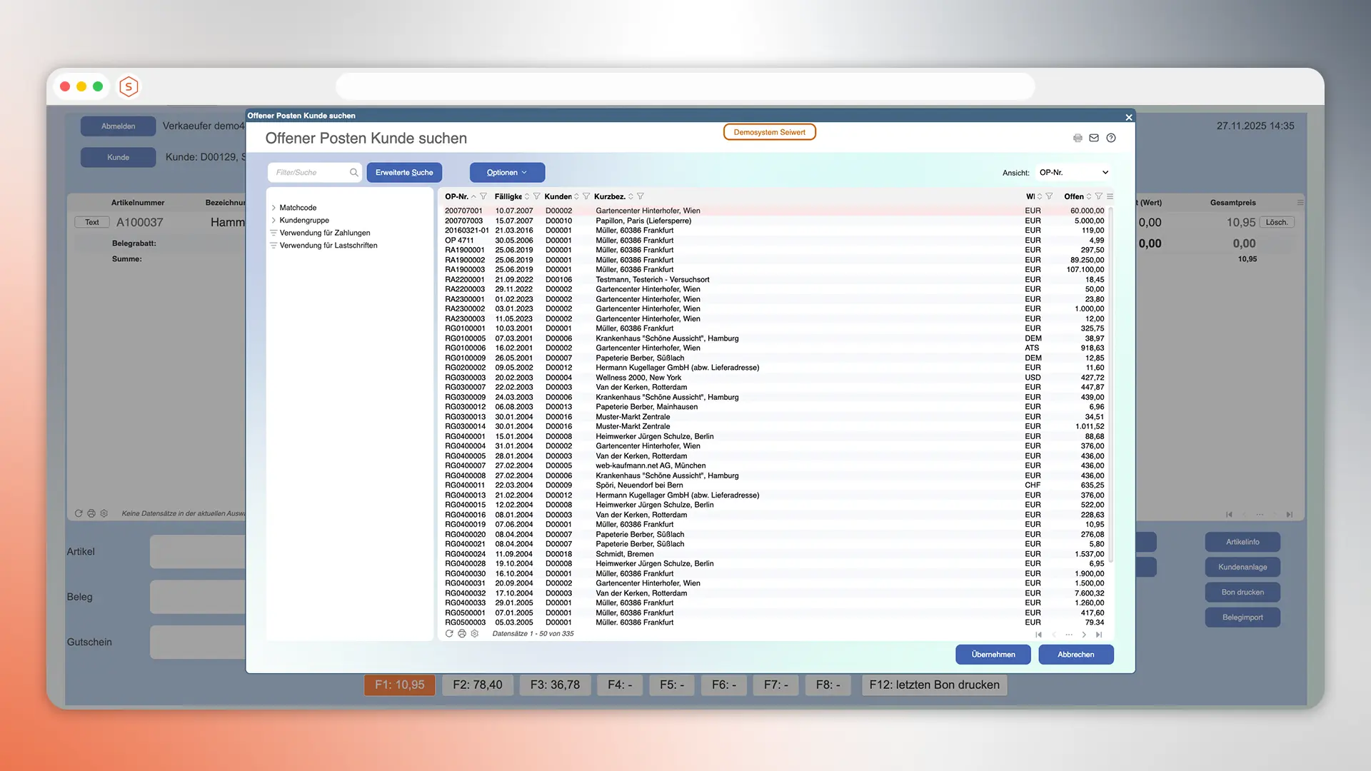 Mietlizenz ERP myfactory.POS (Kasse) Version Seiwert