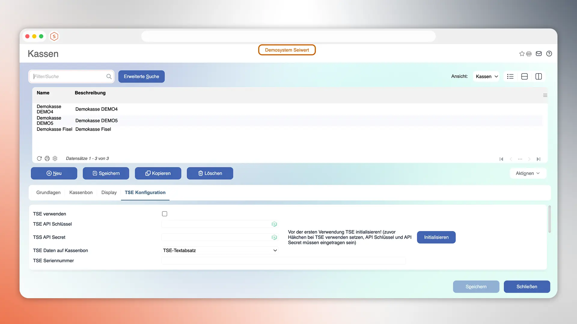 Mietlizenz ERP myfactory.POS (Kasse) Version Seiwert