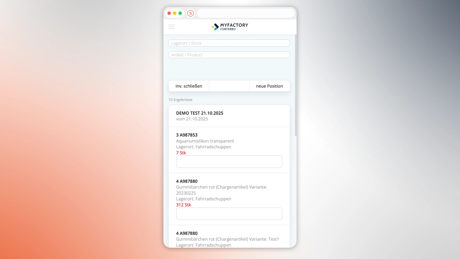 Mietlizenz ERP myfactory.SCAN
