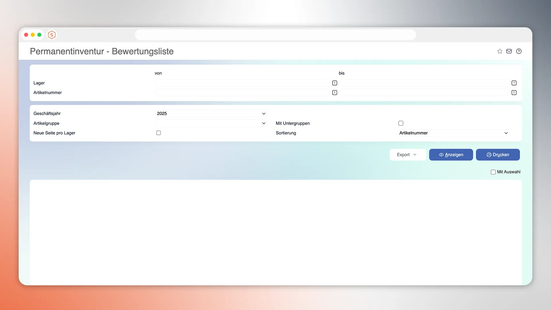 Mietlizenz mf.ERP Permanentinventur