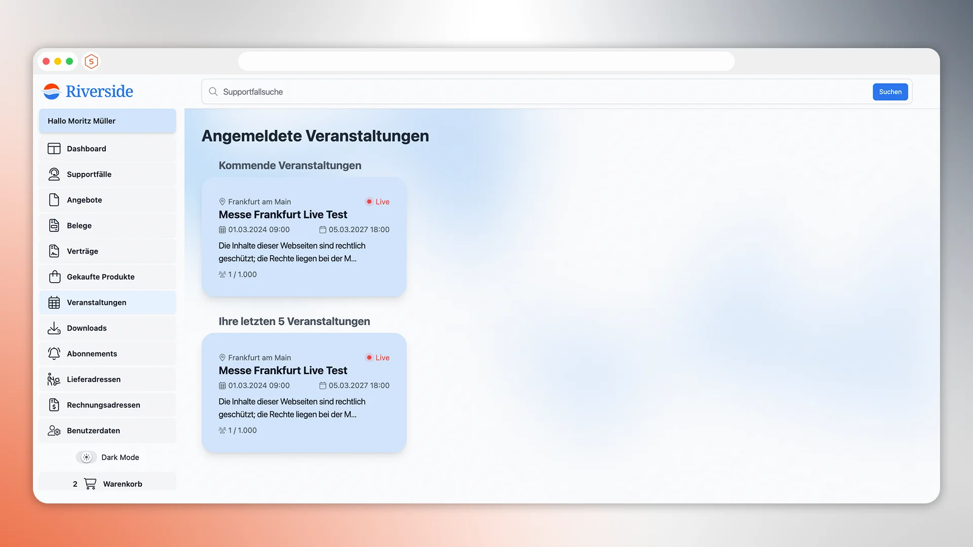 Mietlizenz Riverside Template