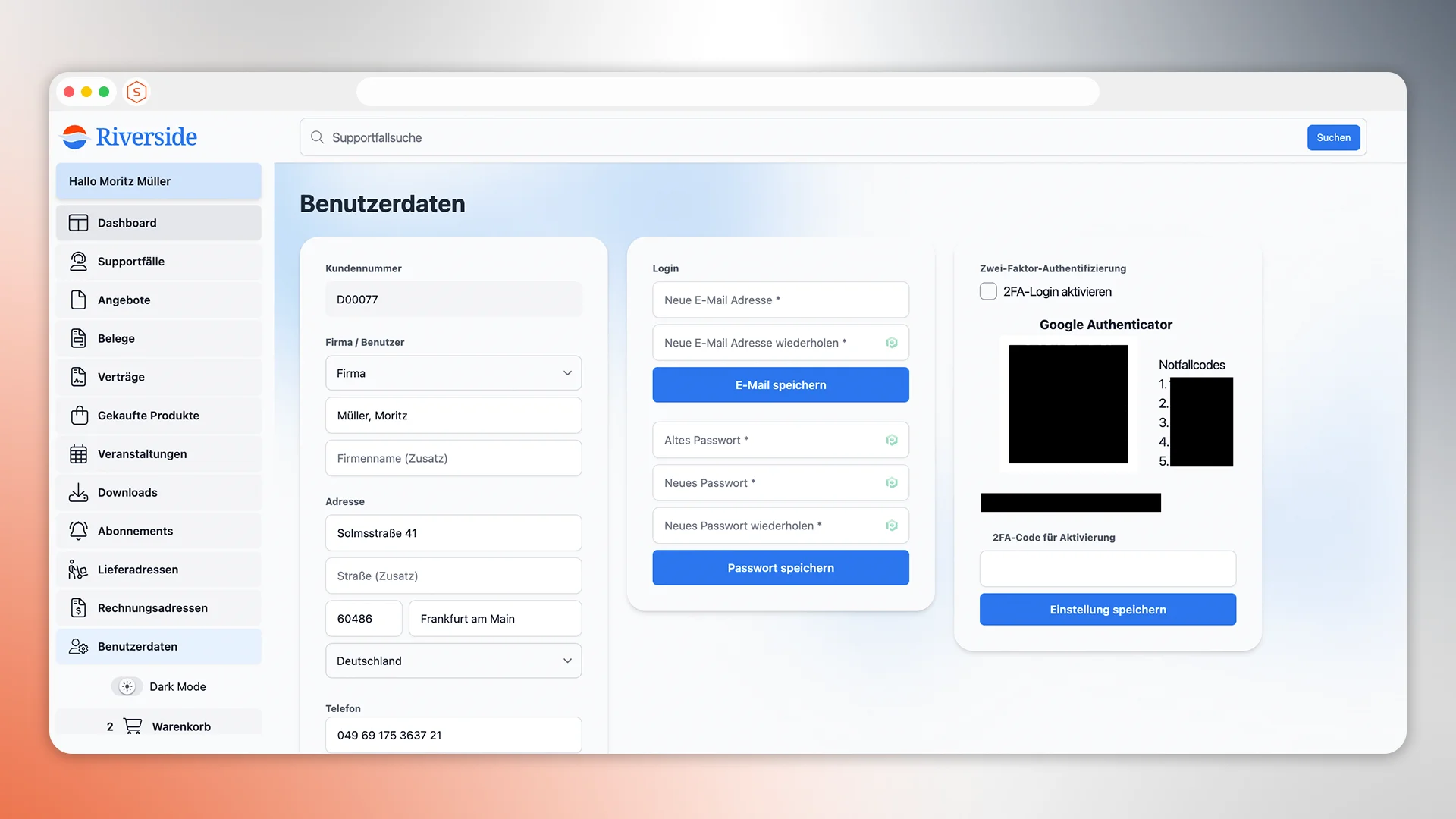 Mietlizenz Riverside Template