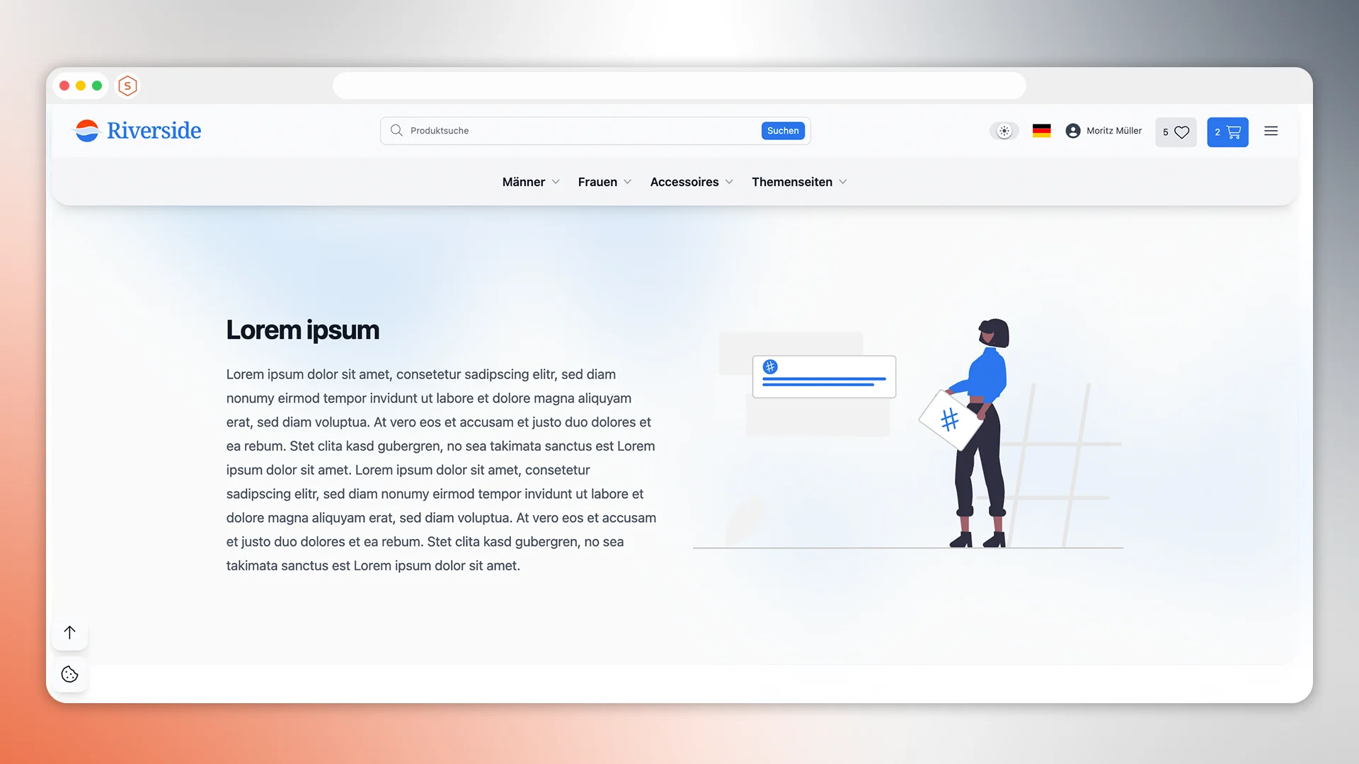 Mietlizenz Riverside Template