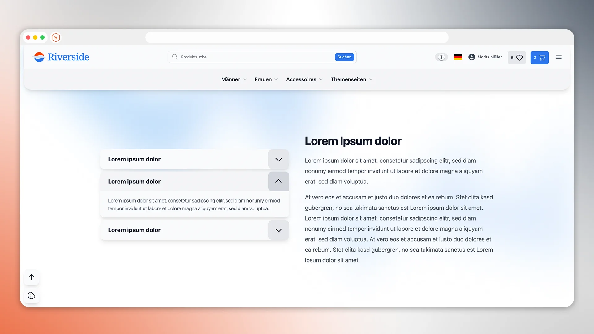 Mietlizenz Riverside Template