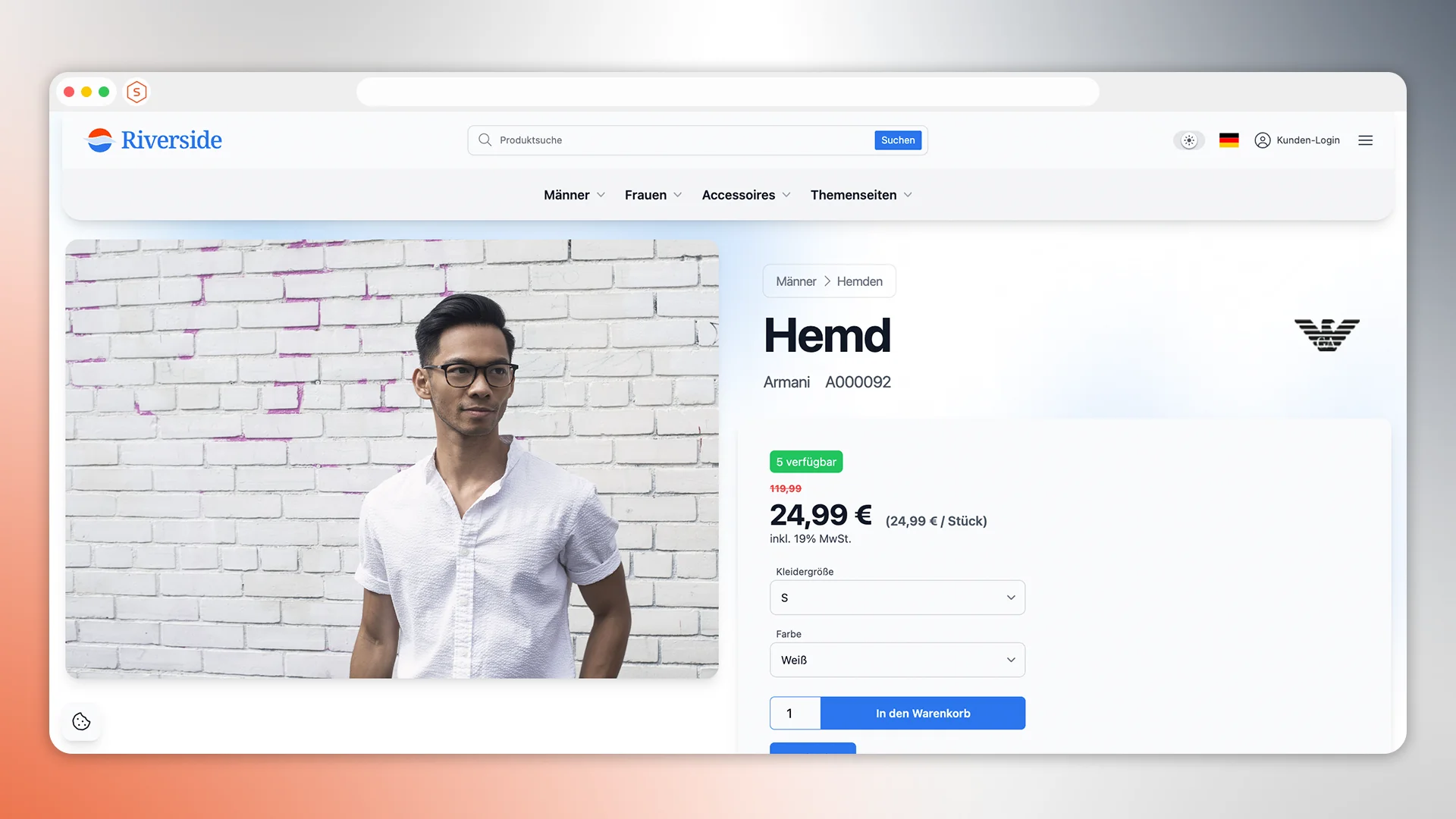 Mietlizenz Riverside Template