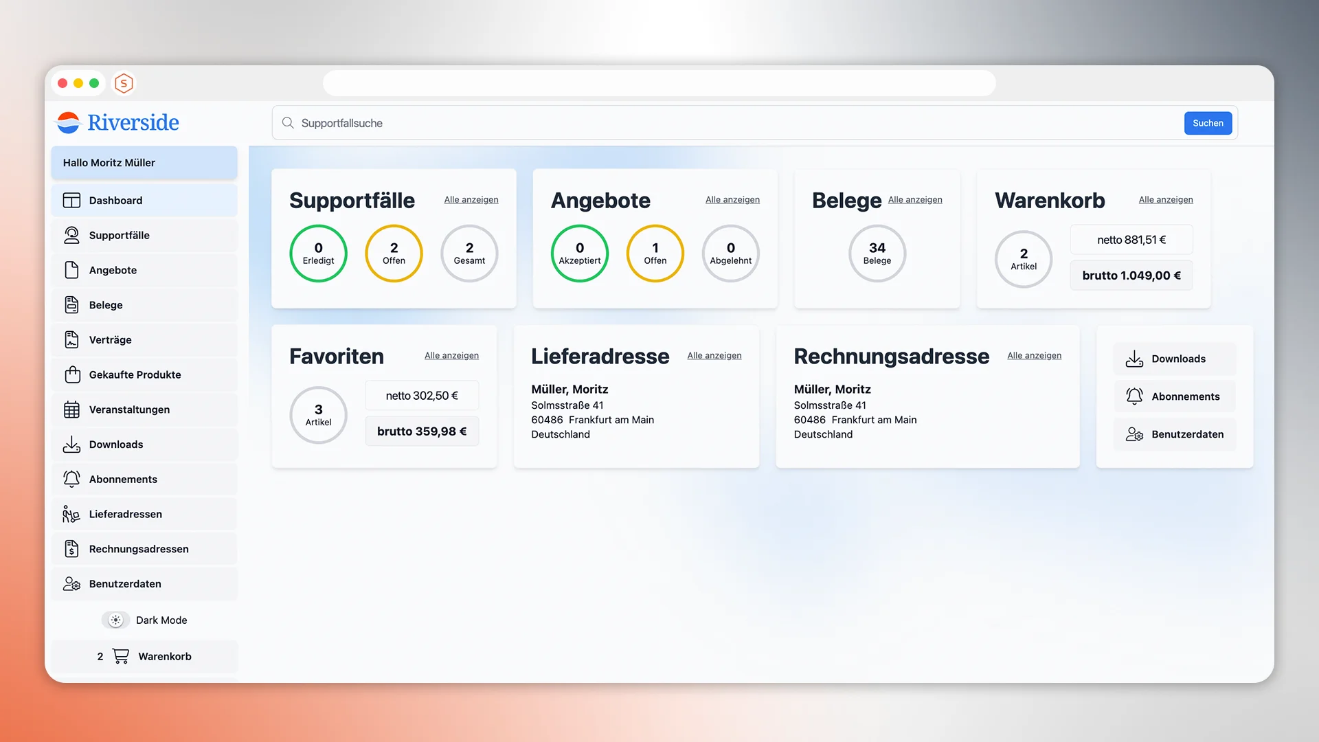 Mietlizenz Riverside Template