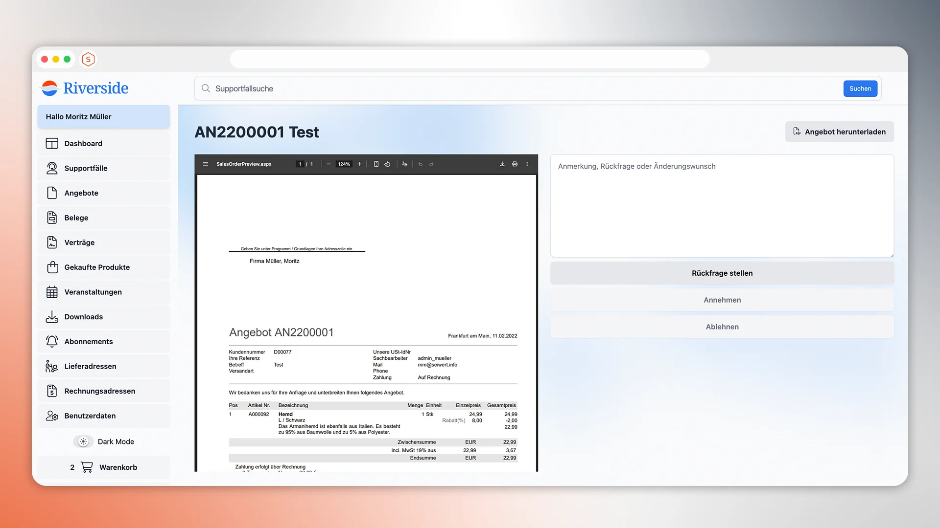 Mietlizenz Riverside Template