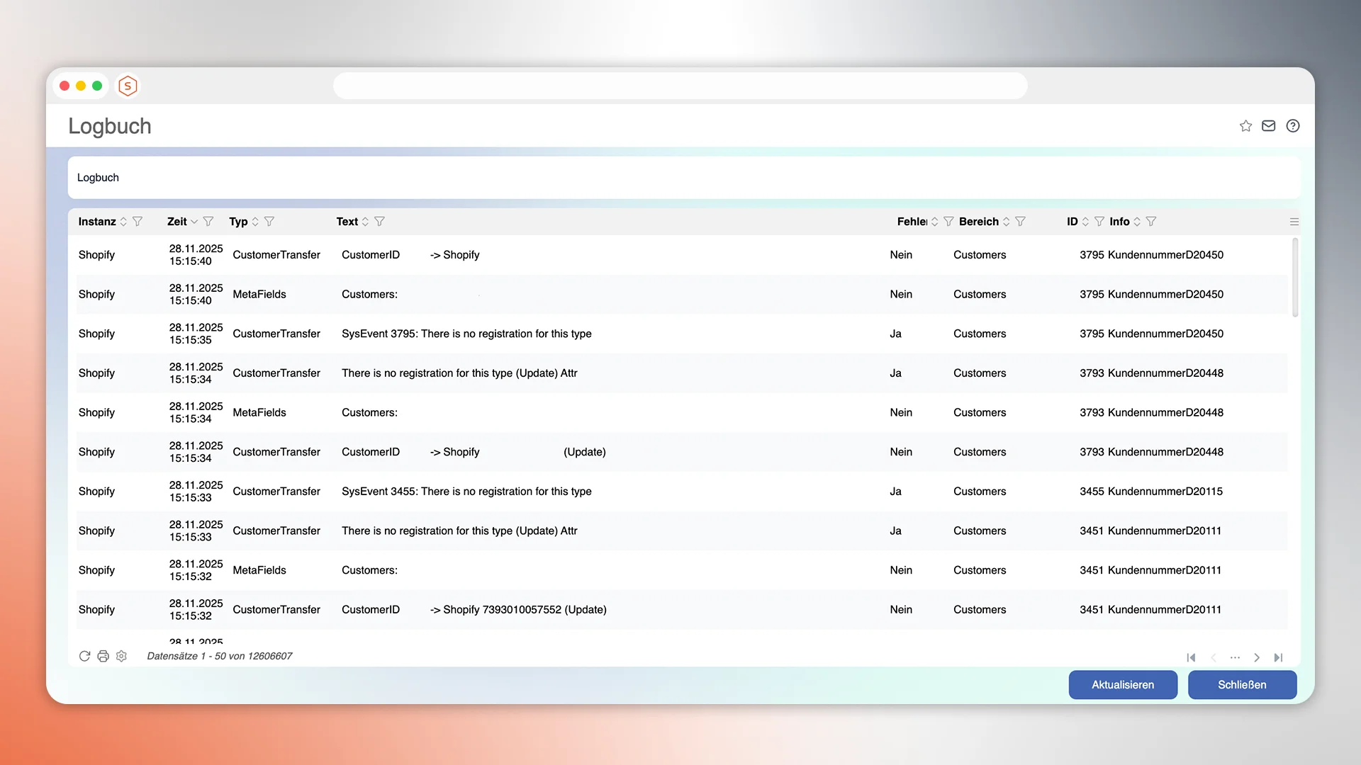 Shopify Connect Schnittstelle, Private Cloud (ipt)