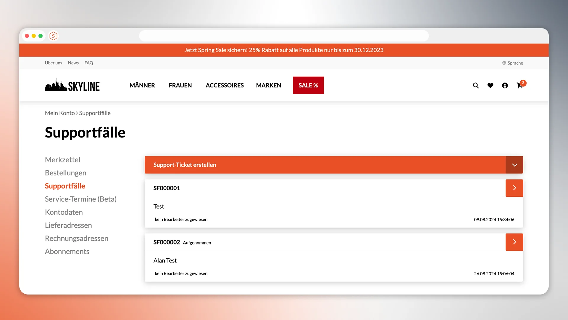 Mietlizenz mf.eCommerce Skyline Webshop-Template