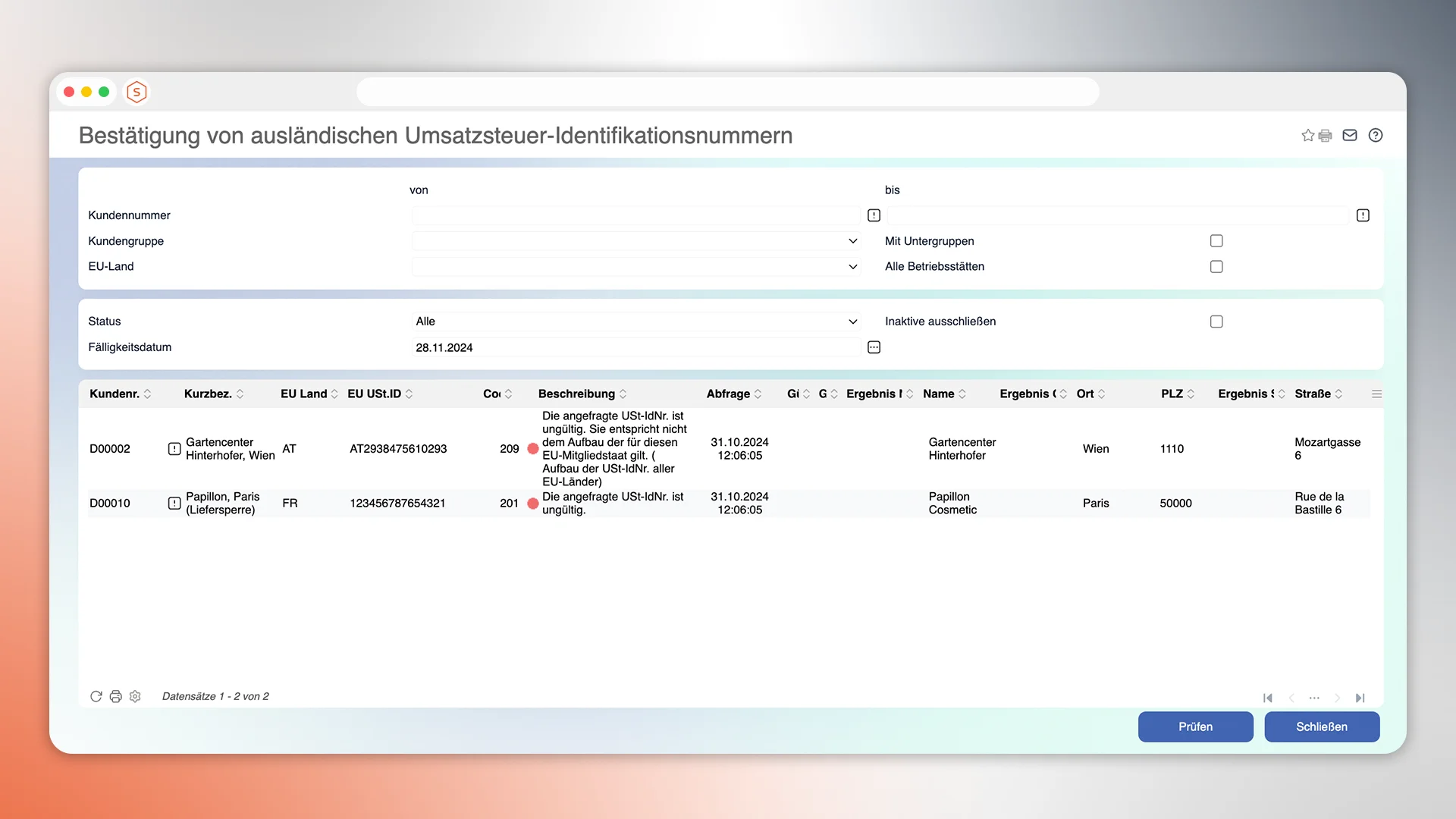 Umsatzsteuer Identnummer Überwachung